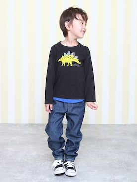「RAGMART（ラグマート）のアイテム（パンツ）」を使った、RAGMARTさん（キッズ・107cm）の秋コーディネート