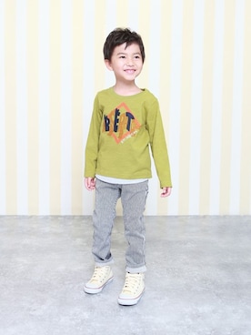 「RAGMART（ラグマート）のアイテム（パンツ）」を使った、RAGMARTさん（キッズ・106cm）の秋コーディネート