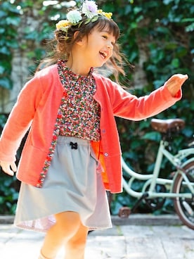 「アイテム（カーディガン/ボレロ）」を使った、RAGMARTさん（キッズ・110cm）の冬コーディネート