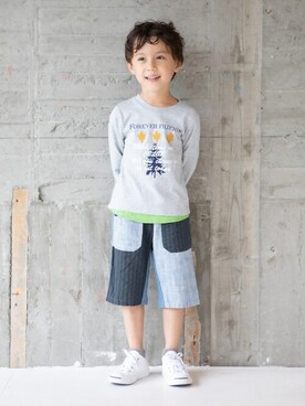 「アイテム（Tシャツ/カットソー）」を使った、RAGMARTさん（キッズ・108cm）の夏コーディネート