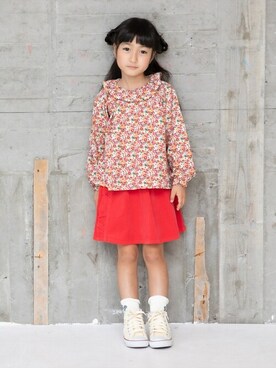 「RAGMART（ラグマート）のアイテム（トップス）」を使った、RAGMARTさん（キッズ・109cm）の秋コーディネート