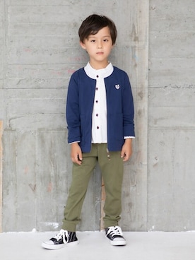 「アイテム（カーディガン/ボレロ）」を使った、RAGMARTさん（キッズ・108cm）の秋コーディネート