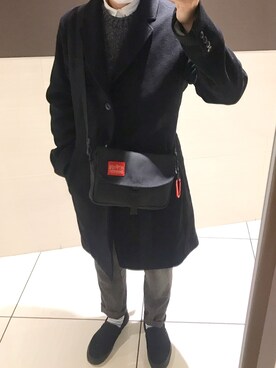 Gap ギャップ のチェスターコート ブラック系 を使ったメンズ人気ファッションコーディネート Wear