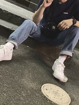 「ARMANI EXCHANGE（アルマーニエクスチェンジ）のアイテム（腕時計）」を使った、りょさん（メンズ・173cm）の夏コーディネート