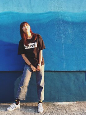 「XPXのアイテム」を使った、JokieTsuiさん（レディース・168cm）の春コーディネート