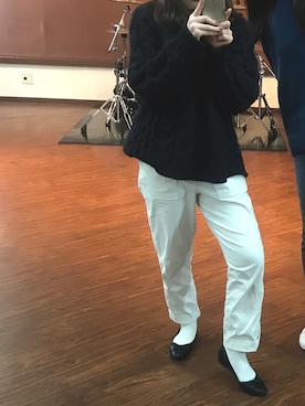 「古着好きな人と繋がりたい」｜「アイテム（バレエシューズ）」を使った、chiyukiさん（レディース・154cm）の冬コーディネート