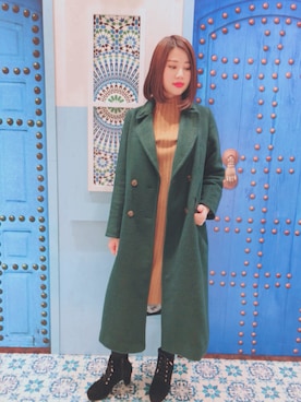 「POU DOU DOU（プードゥドゥ）のアイテム（ダウンジャケット/コート）」を使った、kanadeさん（レディース・167cm）の冬コーディネート