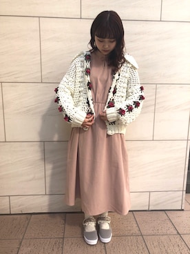 「グリッター」｜「アイテム（ワンピース/ドレス）」を使った、merry jenny 原宿店さん（レディース・153cm）の春コーディネート