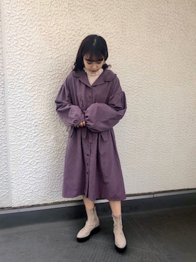 「アイテム（その他シューズ）」を使った、merry jenny 原宿店さん（レディース・153cm）の秋コーディネート