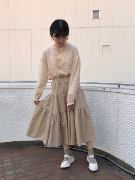 「アイテム（その他シューズ）」を使った、merry jenny 原宿店さん（レディース・163cm）の春コーディネート