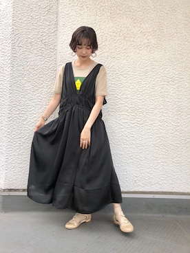 「サンダルに靴下」｜merry jenny 原宿店さん（レディース・162cm）の夏コーディネート