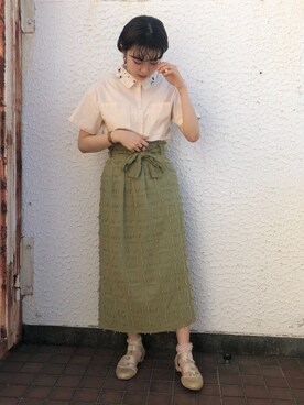 「原宿」｜「アイテム（その他シューズ）」を使った、merry jenny 原宿店さん（レディース・162cm）の夏コーディネート