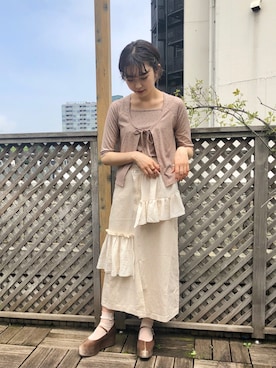 「アイテム（その他シューズ）」を使った、merry jenny 原宿店さん（レディース・162cm）の夏コーディネート