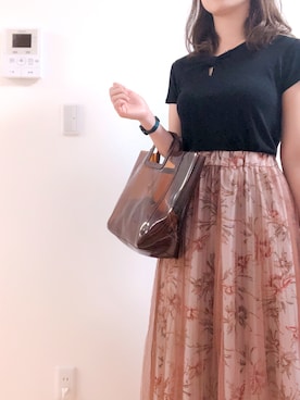 「REAL CUBE（リアルキューブ）のアイテム（バッグ）」を使った、ikaさん（レディース・162cm）の夏コーディネート