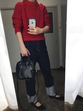 「ハイウエストストレートジーンズ」｜shioさん（レディース・163cm）の春コーディネート