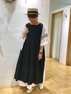 「カシュクール」｜「アイテム（スリッポン）」を使った、satomiさん（レディース・152cm）の春コーディネート