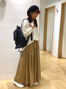 「アイテム（ピアス（両耳用））」を使った、satomiさん（レディース・152cm）の秋コーディネート