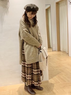 satomiさん（レディース・152cm）の冬コーディネート