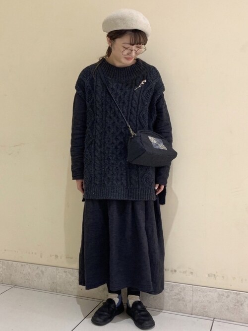 satomi使用「TSUHARU by Samansa Mos2（Made in JAPAN 杢ベレー）」的時尚穿搭