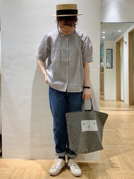 mina perhonenのトートバッグを使った人気ファッションコーディネート