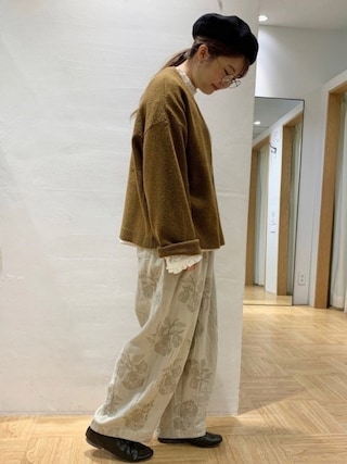 BOSS 黒 花柄刺繍パンツ 美品 TSUHARU by Samansa Mos2（ツハルバイサマンサモスモス）の「総