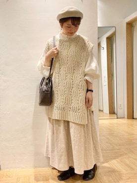 「TSUHARU by Samansa Mos2（ツハルバイサマンサモスモス）のアイテム（帽子）」を使った、satomiさん（レディース・152cm）の秋コーディネート