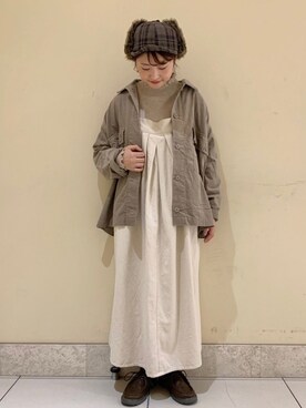 「チロリアンシューズ」｜「アイテム（その他アウター）」を使った、satomiさん（レディース・152cm）の秋コーディネート