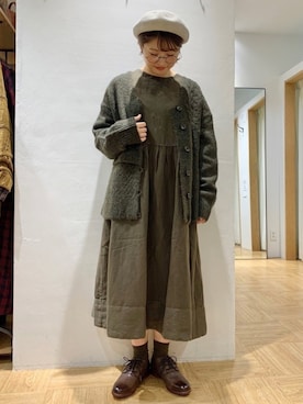 「TSUHARU by Samansa Mos2（ツハルバイサマンサモスモス）のアイテム（帽子）」を使った、satomiさん（レディース・152cm）の秋コーディネート