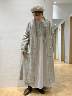 「TSUHARU by Samansa Mos2（ツハルバイサマンサモスモス）のアイテム（帽子）」を使った、satomiさん（レディース・152cm）の冬コーディネート