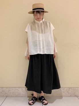 「TSUHARU by Samansa Mos2（ツハルバイサマンサモスモス）のアイテム（タンクトップ）」を使った、satomiさん（レディース・152cm）の春コーディネート