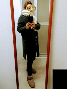 「BEARPAW（ベアパウ）のアイテム」を使った、ribenjicyanさん（レディース・156cm）の冬コーディネート