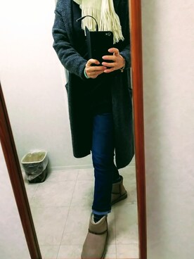 「BEARPAW（ベアパウ）のアイテム」を使った、ribenjicyanさん（レディース・156cm）の冬コーディネート