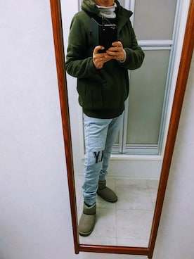 「BEARPAW（ベアパウ）のアイテム」を使った、ribenjicyanさん（レディース・156cm）の冬コーディネート
