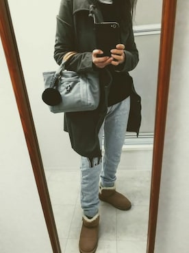 「BEARPAW（ベアパウ）のアイテム」を使った、ribenjicyanさん（レディース・156cm）の春コーディネート