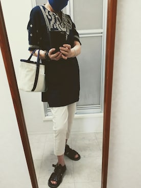 「JUNKO SHIMADA（ジュンコシマダ）のアイテム」を使った、ribenjicyanさん（レディース・157cm）の夏コーディネート