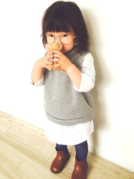 as.maaaさん（キッズ・80cm）の春コーディネート