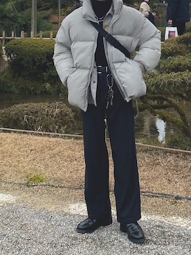 「DAIRIKU（ダイリク）のアイテム（スラックス）」を使った、koshoさん（メンズ・164cm）の冬コーディネート
