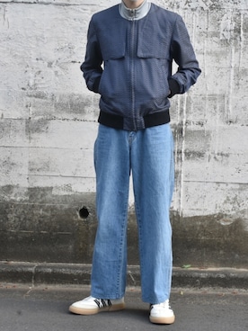 「JOHN LAWRENCE SULLIVAN（ジョンローレンスサリバン）のアイテム（ブルゾン）」を使った、koshoさん（メンズ・164cm）の春コーディネート