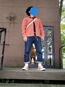 「OUT OF SIGHT（アウト オブ サイト）のアイテム」を使った、けちおさん（メンズ・161cm）の秋コーディネート