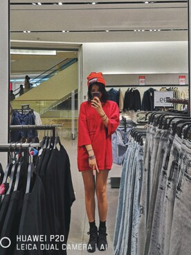 「日系极简」｜「アイテム（ニットキャップ/ビーニー）」を使った、CpHookさん（レディース・171cm）の夏コーディネート