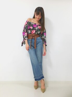 「DRWCYS（ドロシーズ）のアイテム（パンプス）」を使った、はらだゆかさん（レディース・160cm）の冬コーディネート