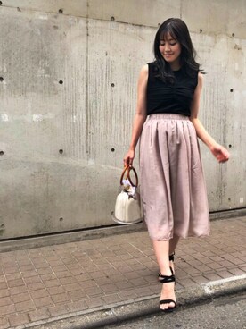 「DRWCYS（ドロシーズ）のアイテム」を使った、はらだゆかさん（レディース・160cm）の夏コーディネート