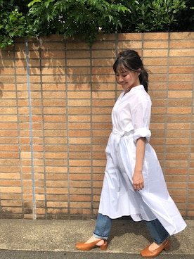 「DRWCYS（ドロシーズ）のアイテム」を使った、はらだゆかさん（レディース・160cm）の夏コーディネート