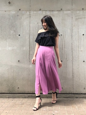 「DRWCYS（ドロシーズ）のアイテム」を使った、はらだゆかさん（レディース・160cm）の夏コーディネート