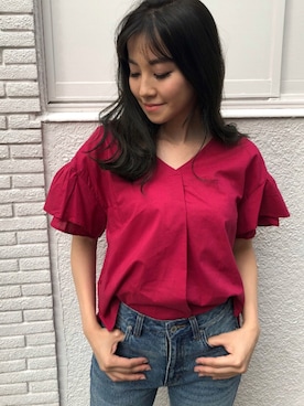 「DRWCYS（ドロシーズ）のアイテム」を使った、はらだゆかさん（レディース・160cm）の夏コーディネート