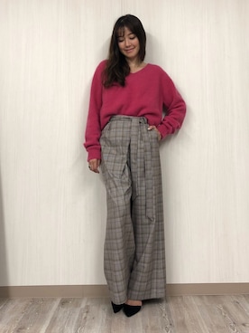 「DRWCYS（ドロシーズ）のアイテム」を使った、はらだゆかさん（レディース・160cm）の秋コーディネート