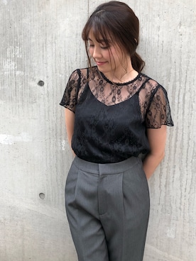 「DRWCYS（ドロシーズ）のアイテム」を使った、はらだゆかさん（レディース・160cm）の秋コーディネート