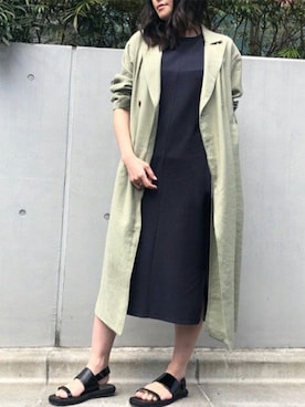 「DRWCYS（ドロシーズ）のアイテム（その他アウター）」を使った、はらだゆかさん（レディース・160cm）の春コーディネート