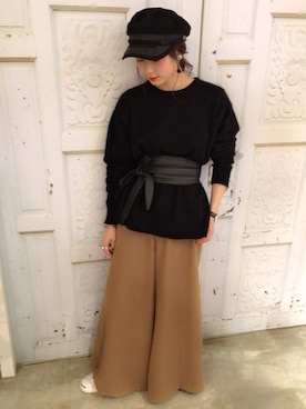 「WEGO（ウィゴー）のアイテム（キャスケット）」を使った、ともちんさん（レディース・156cm）の冬コーディネート