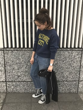 「WEGO（ウィゴー）のアイテム（ライダースジャケット）」を使った、ともちんさん（レディース・156cm）の春コーディネート